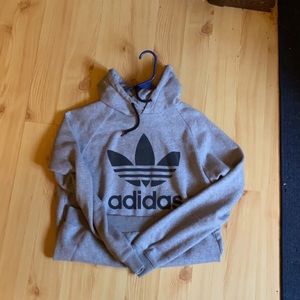 Grey and black Adidas sweatshirt sz M